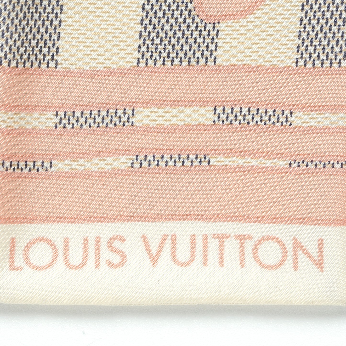 Silk Damier Azur Tahitienne Bandeau Rose Ballerine