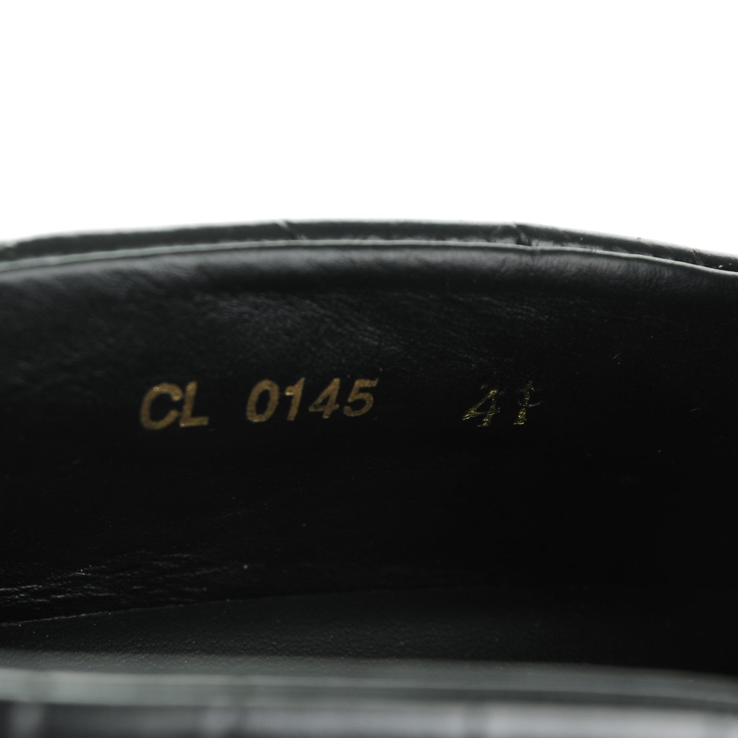 Alligator Patent Calfskin Catwalk Slip On 41 Black