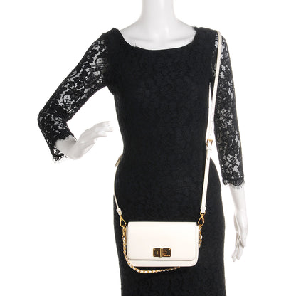 Prada Saffiano Vernice Crossbody Flap Bag Bianco 2 of 12