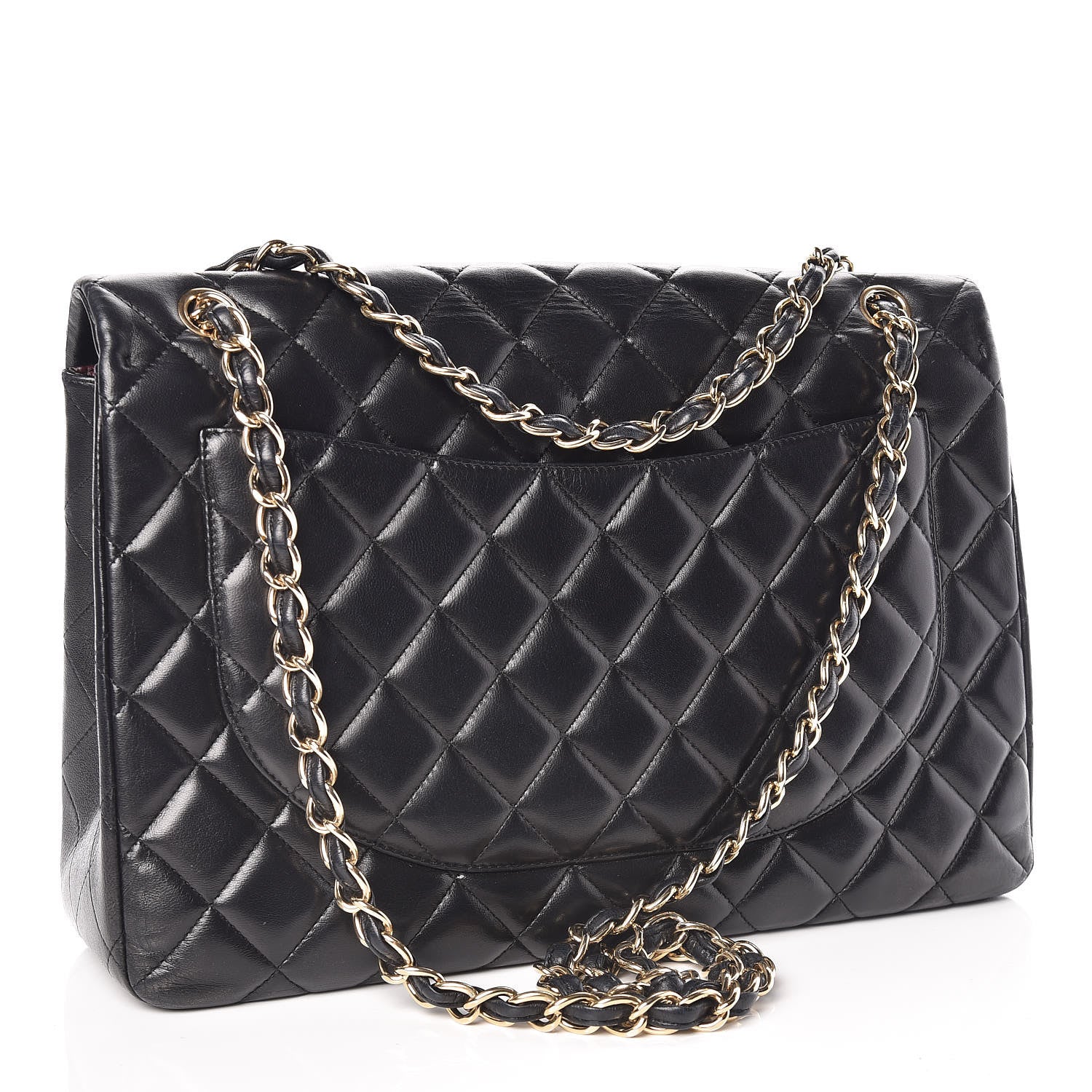 Chanel Lambskin Quilted Maxi Single Flap Black 4 of 11