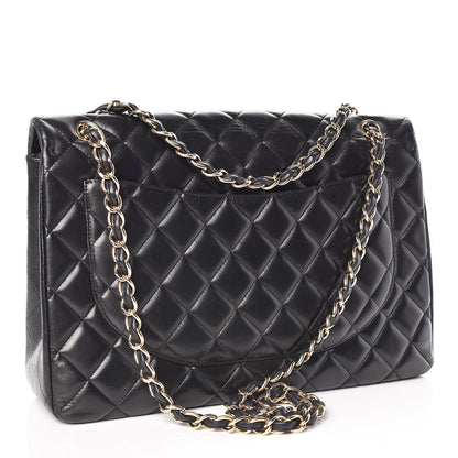 Chanel Lambskin Quilted Maxi Single Flap Black 4 of 11