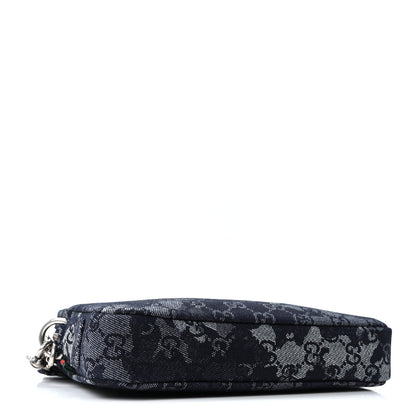 Gucci Denim GG Monogram Camouflage Small Crossbody Bag Blue 4 of 10