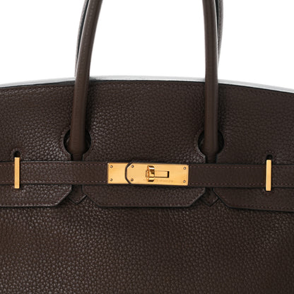 Hermes Taurillon Clemence Birkin 35 Cafe 8 of 11