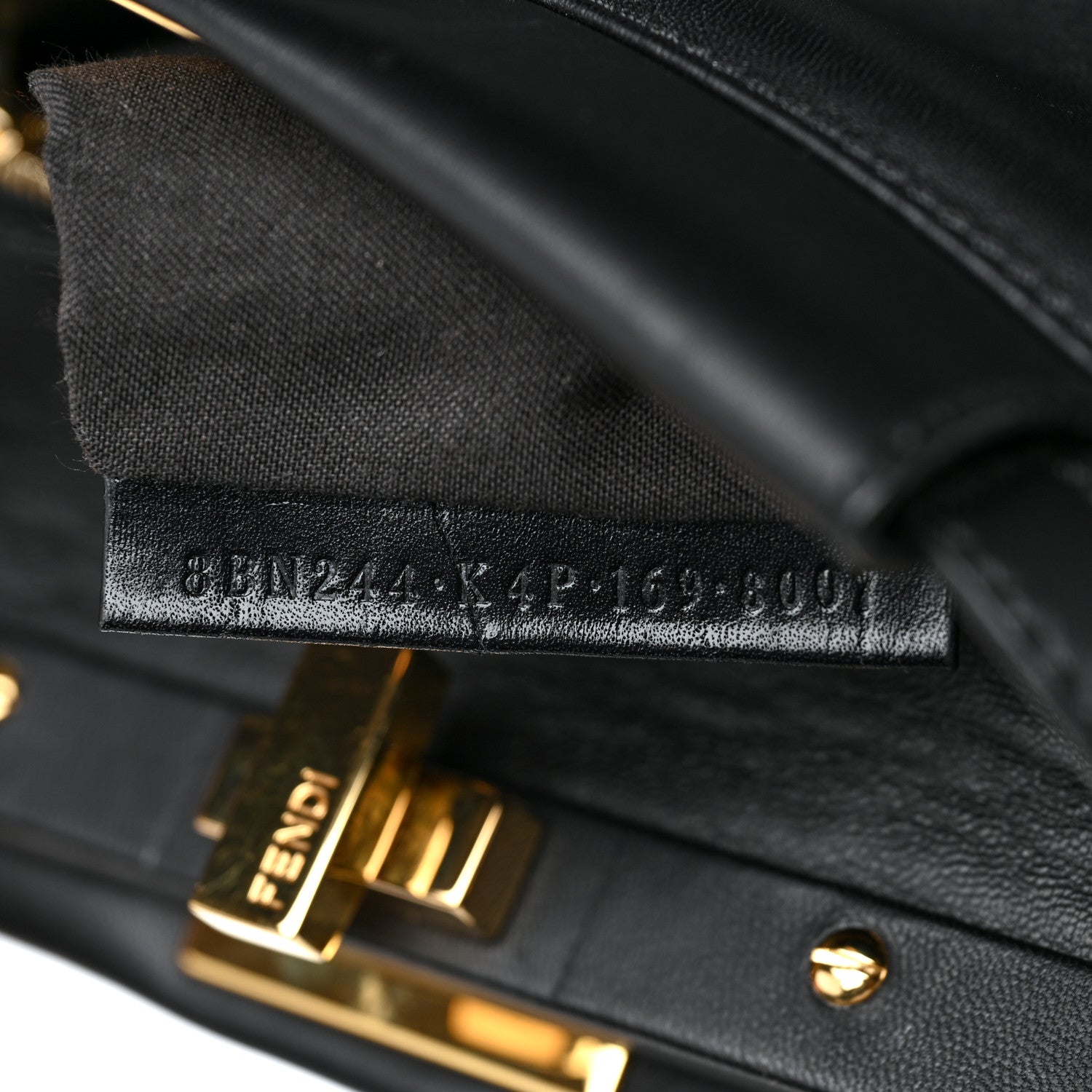 Fendi Nappa Mini Peekaboo Iconic Satchel Black 9 of 11