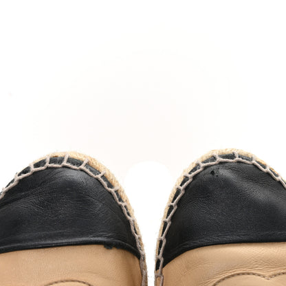 Chanel Lambskin CC Espadrilles 39 Beige Black 10 of 10