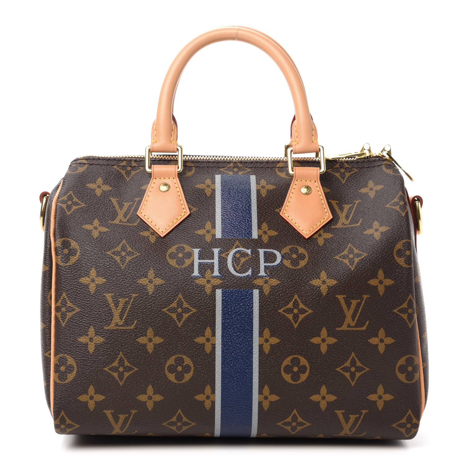 Louis Vuitton Monogram My LV Heritage Speedy Bandouliere 25 Bleu Marine Gris 1 of 10