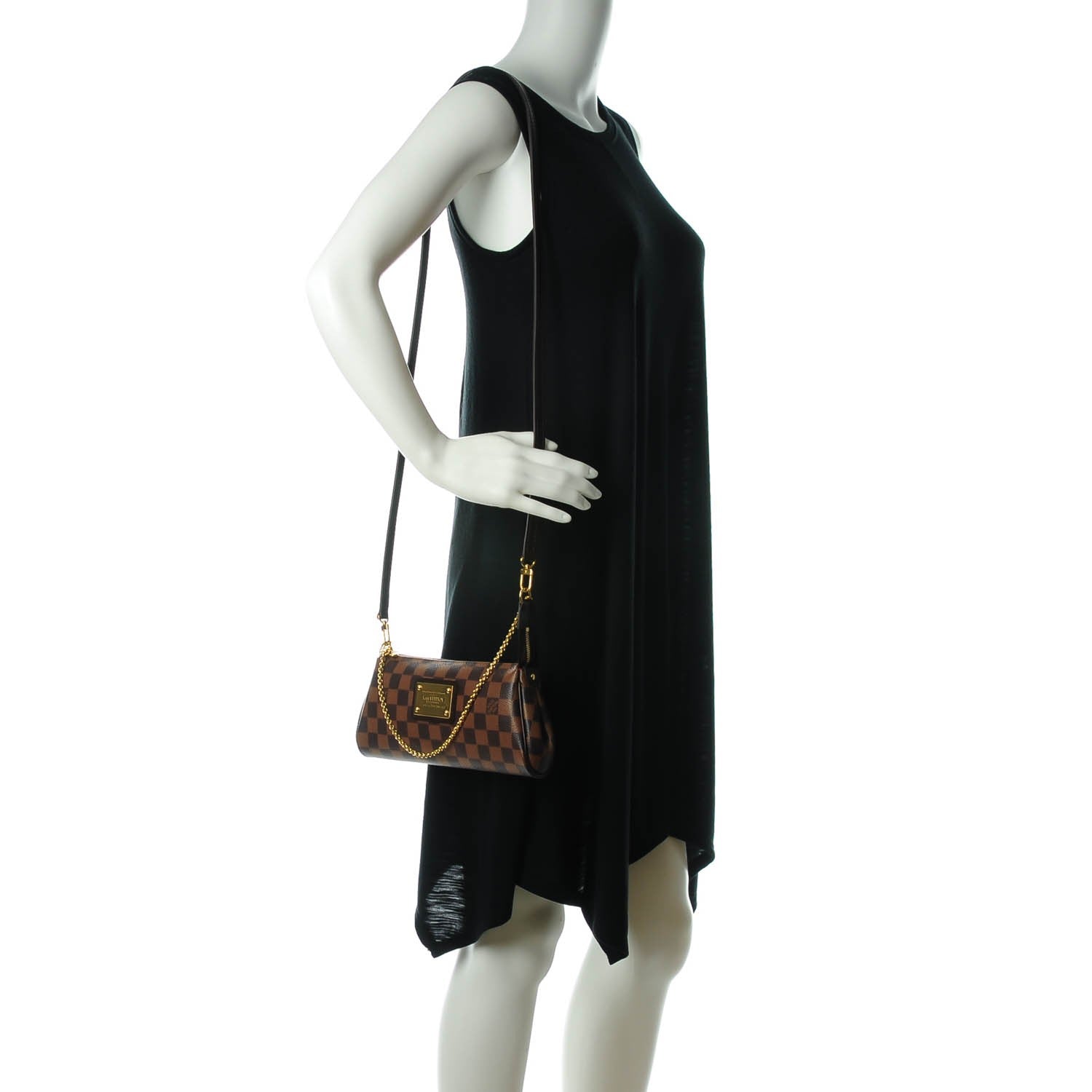 Louis Vuitton Damier Ebene Eva Clutch 2 of 7