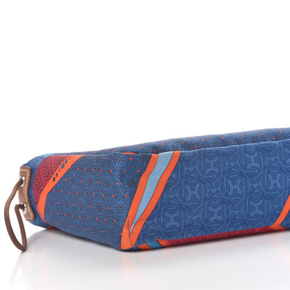 Hermes Silk Carre en Cravates Fourbi 20 PM Pouch Bleu Saphir 8 of 9