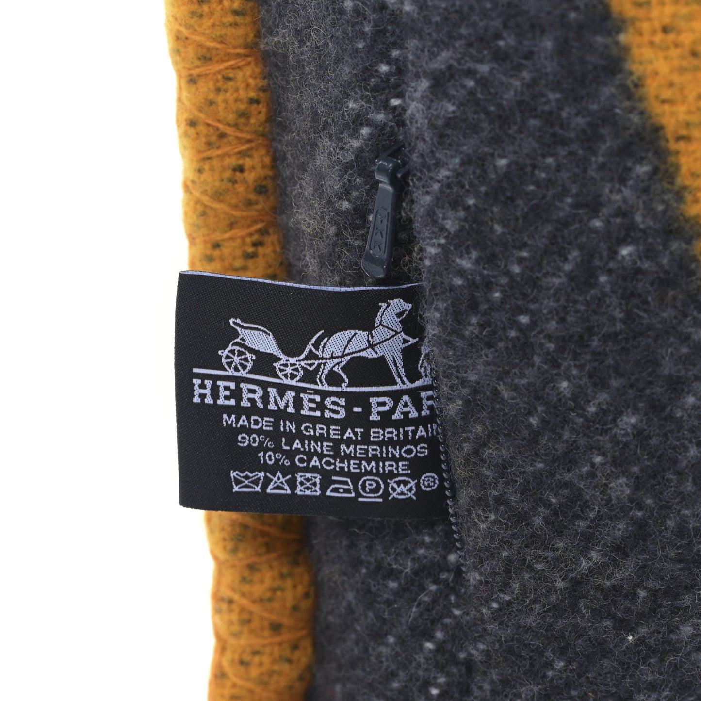 Wool Cashmere Brandebourgs Pillow Ambre Anthracite
