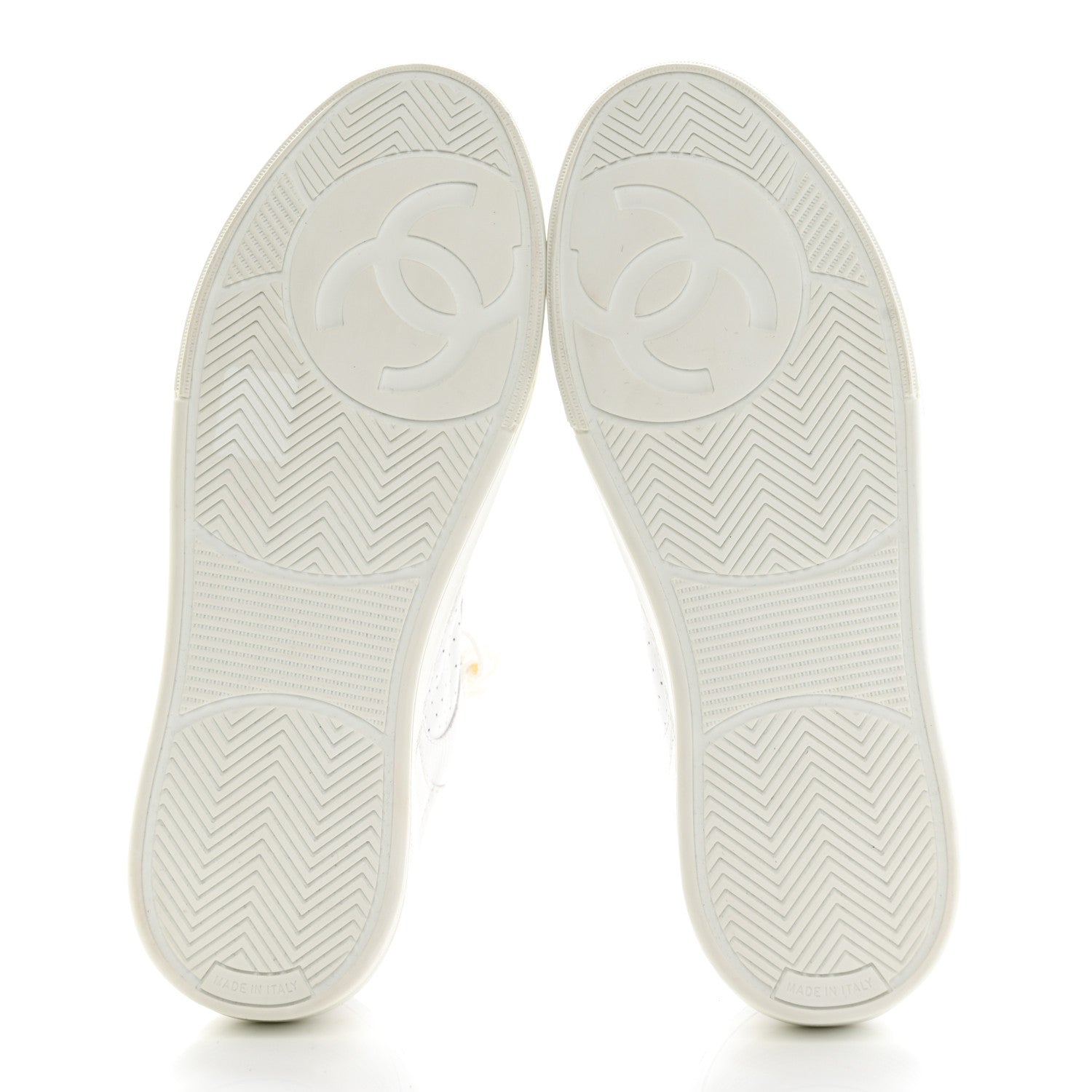 Chanel Calfskin CC Womens Sneakers 39 White 5 of 9