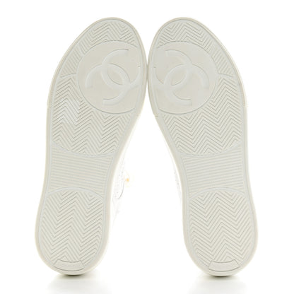 Chanel Calfskin CC Womens Sneakers 39 White 5 of 9
