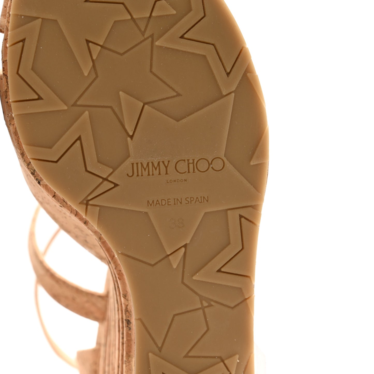 Laser Striped Cork Alanah 105 Wedge 38 Natural