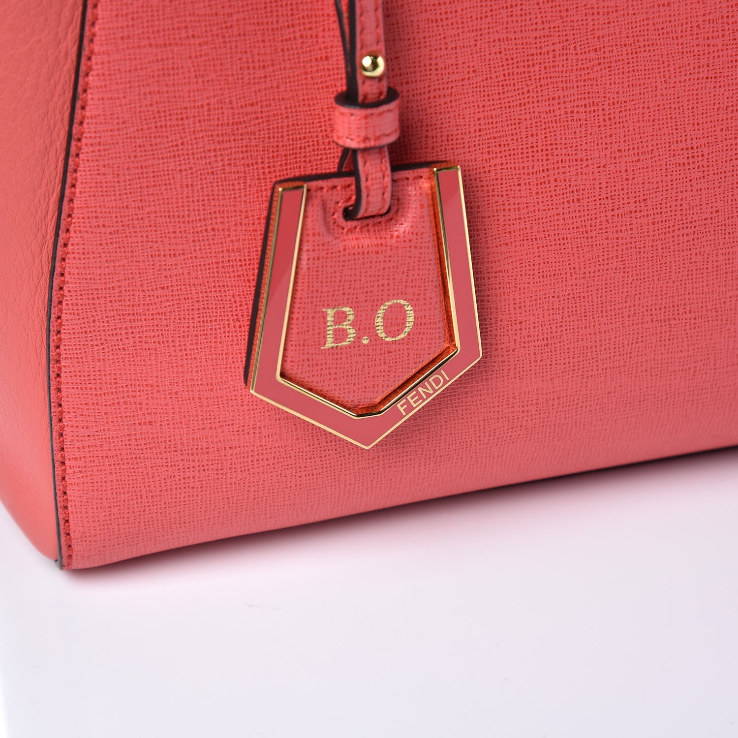 Fendi Vitello Elite Flamingo Petite 2Jours Tote Rosa Exstasy 8 of 8