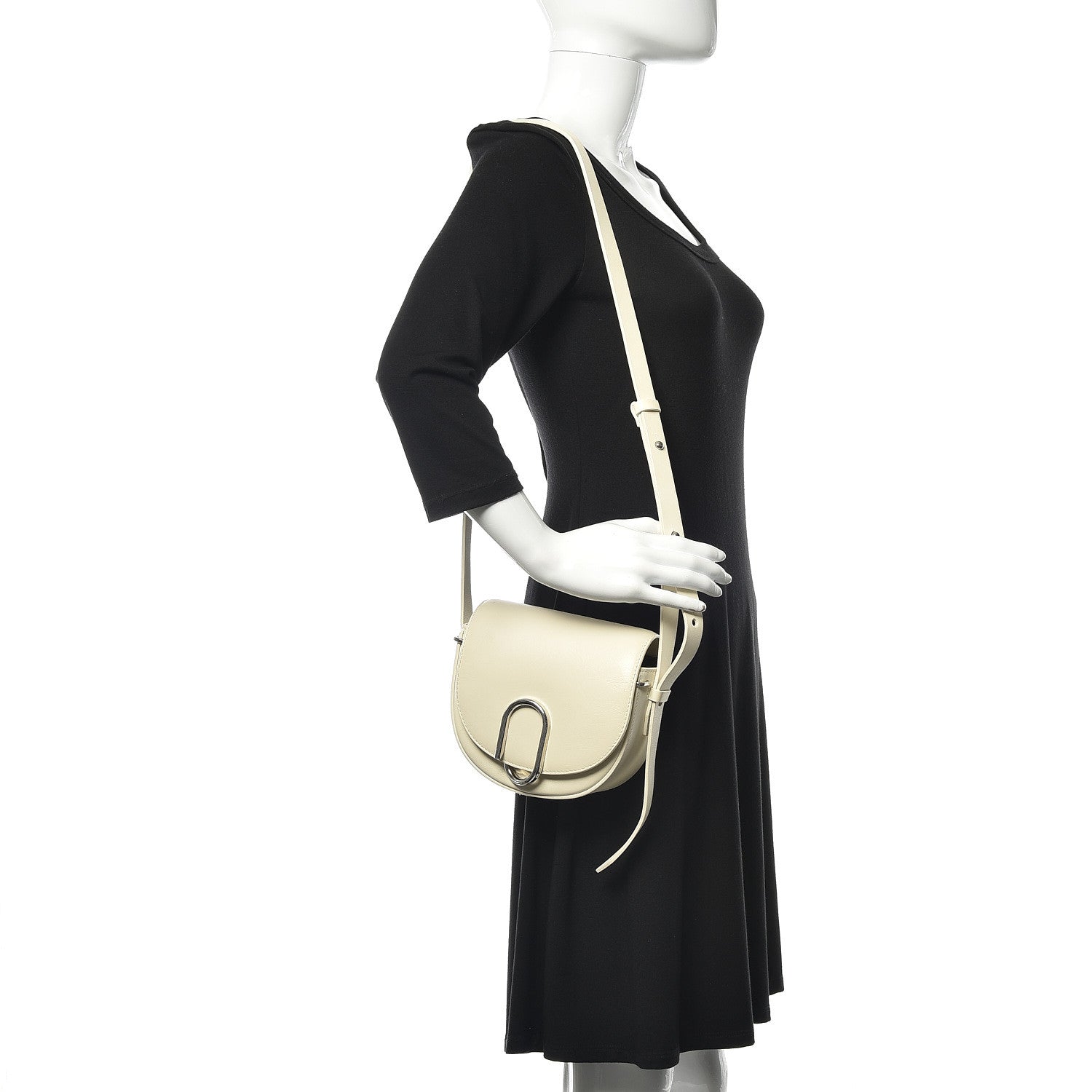3.1 Phillip Lim 3.1 Calfskin Alix Saddle Crossbody Bag Off White 2 of 13