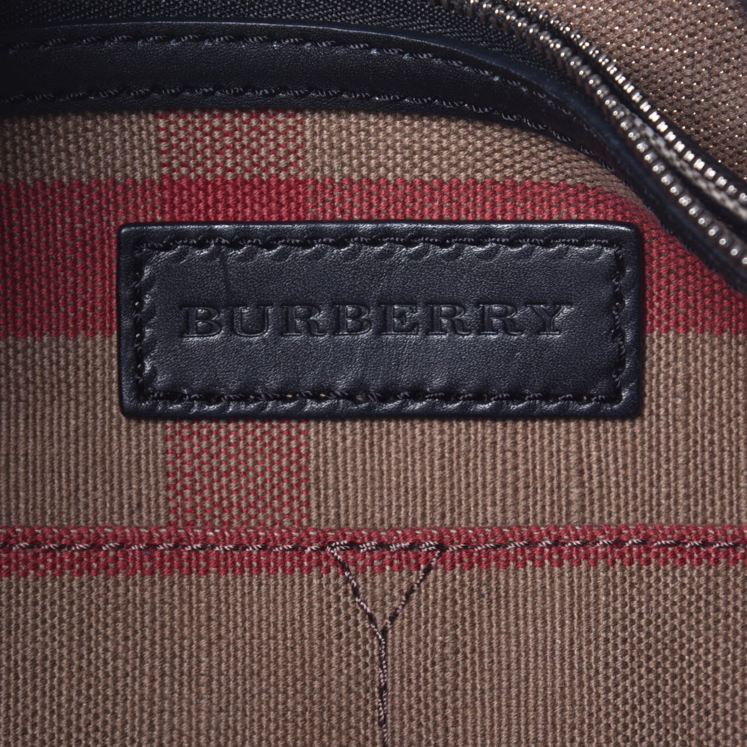 Burberry Canvas Mega Check Medium Ashby Hobo Saddle Black 7 of 9