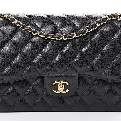 Chanel Caviar Quilted Jumbo Double Flap Black 8 of 11