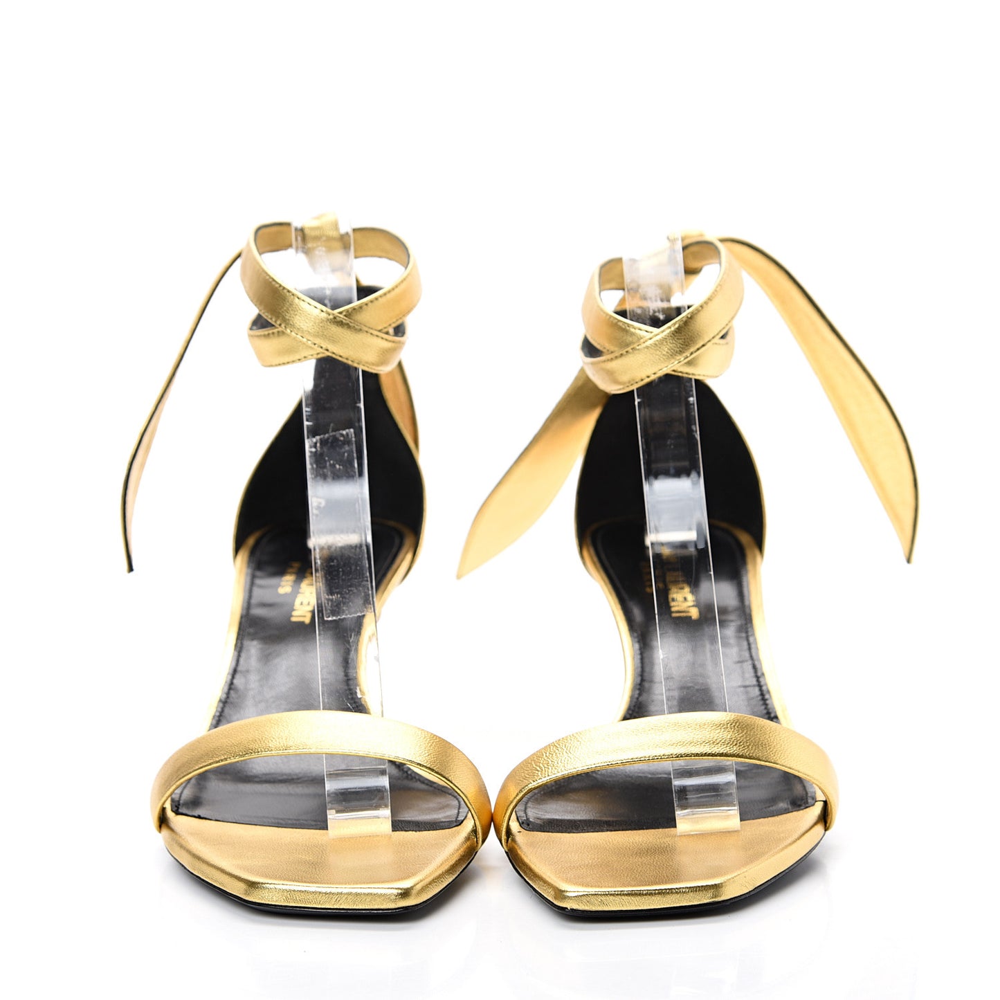 Metallic Calfskin Metallic Charlotte 55 Sandals 38 Gold