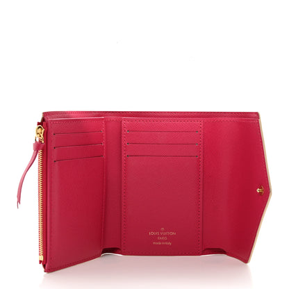 Louis Vuitton Damier Azur Studded Zoe Wallet Rose Ballerine 5 of 7