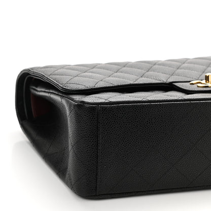 Chanel Caviar Quilted Maxi Double Flap Black 9 of 11