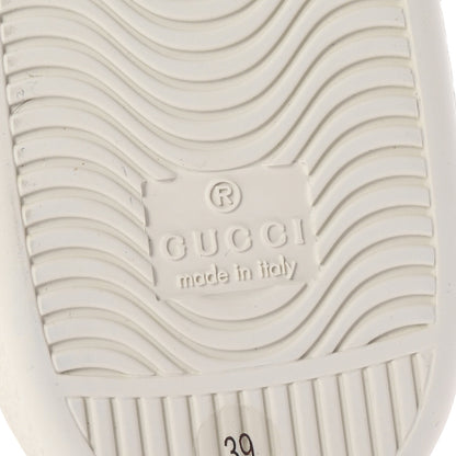 Gucci Calfskin Interlocking G Perforated Womens Ace Sneakers 39 White Grey Sky 8 of 11