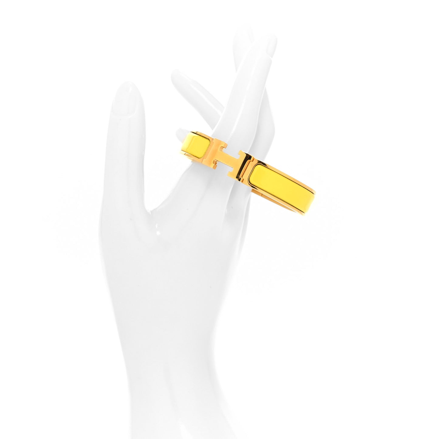 Enamel Narrow Clic Clac H Bracelet PM Jaune Soleil