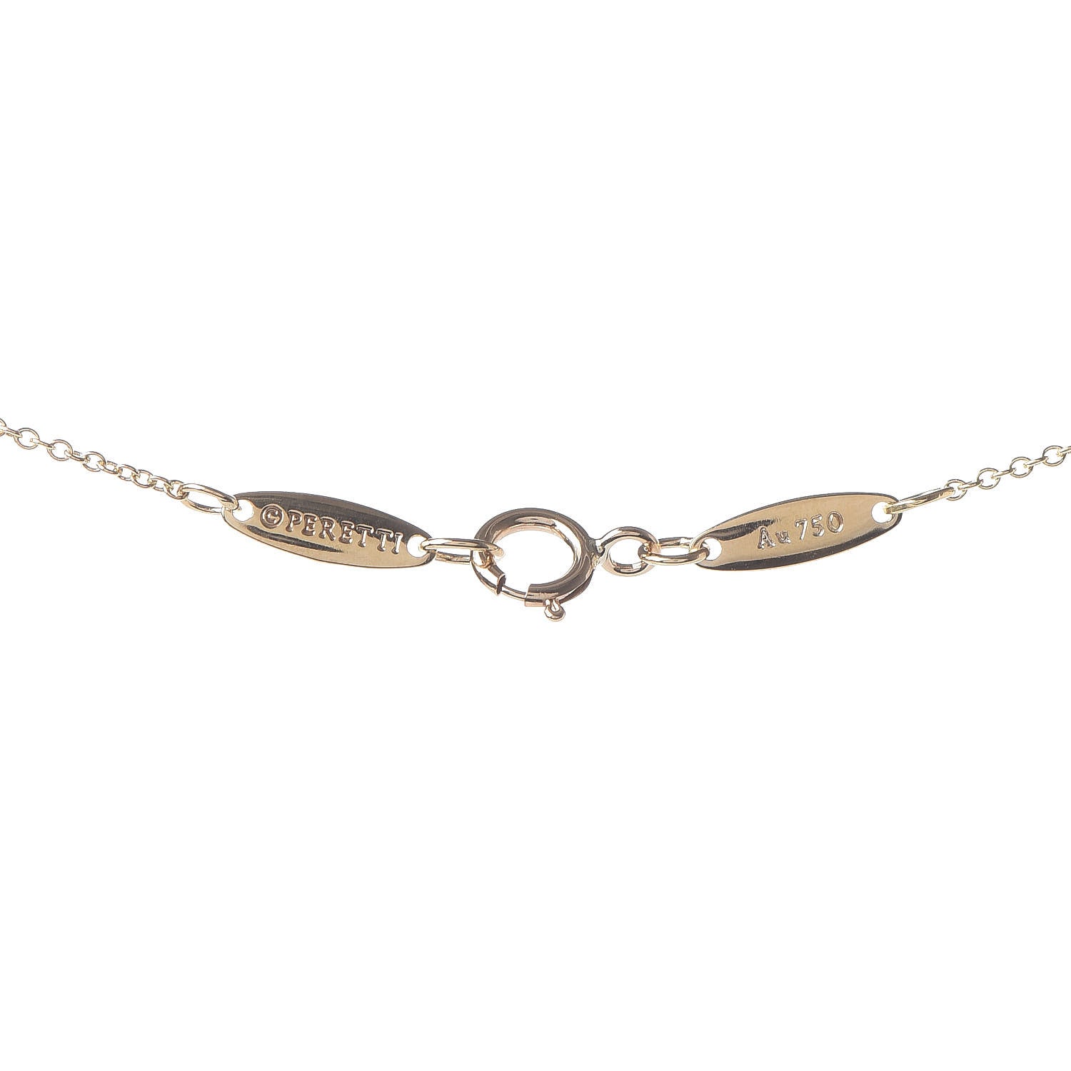 Tiffany 18K Yellow Gold 7mm Elsa Peretti Bean Pendant Necklace 4 of 5