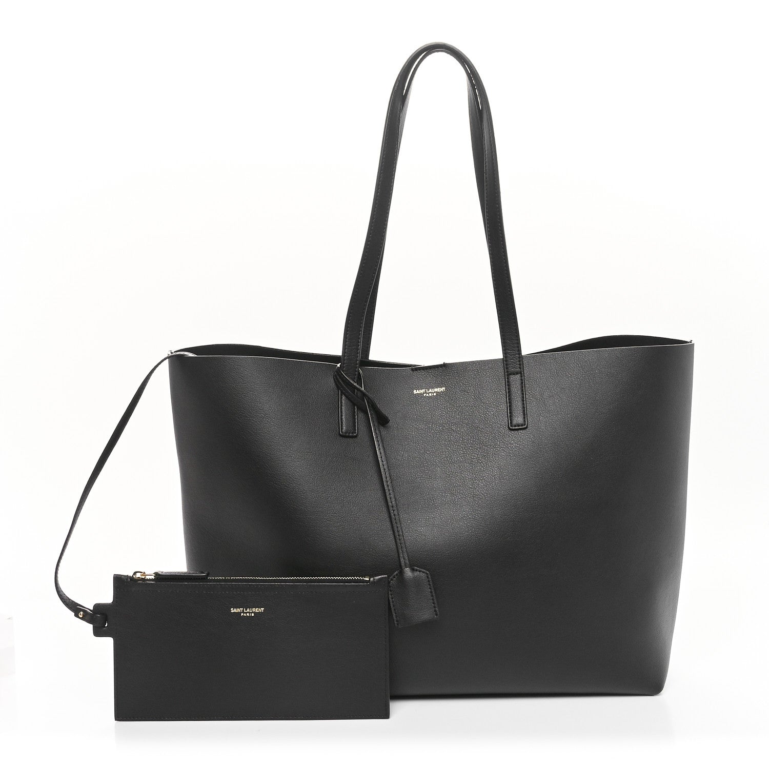 Saint Laurent Calfskin Large Shopping Tote Black 2 of 11