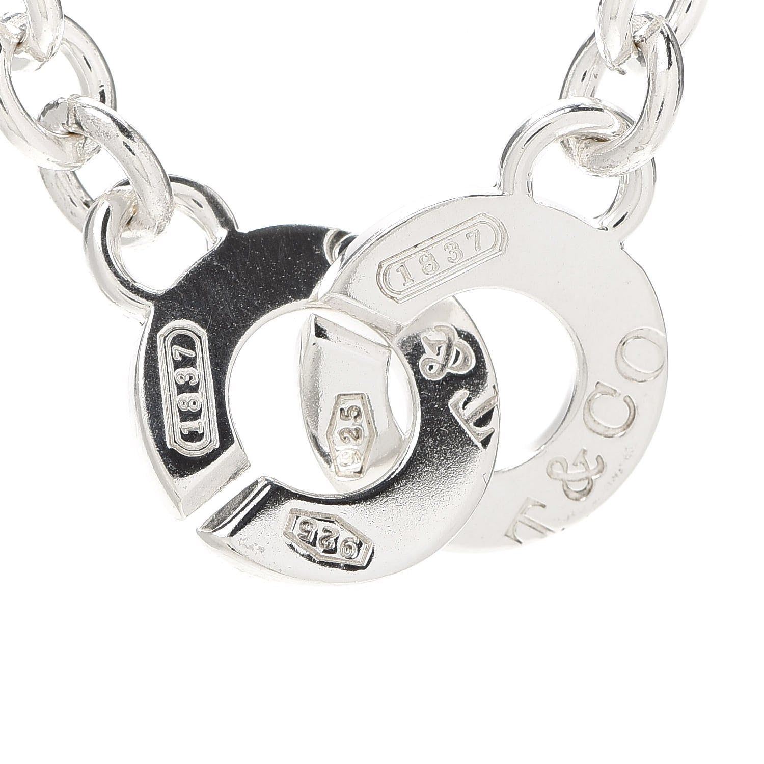 Tiffany Sterling Silver 1837 Circle Clasp Necklace 4 of 4