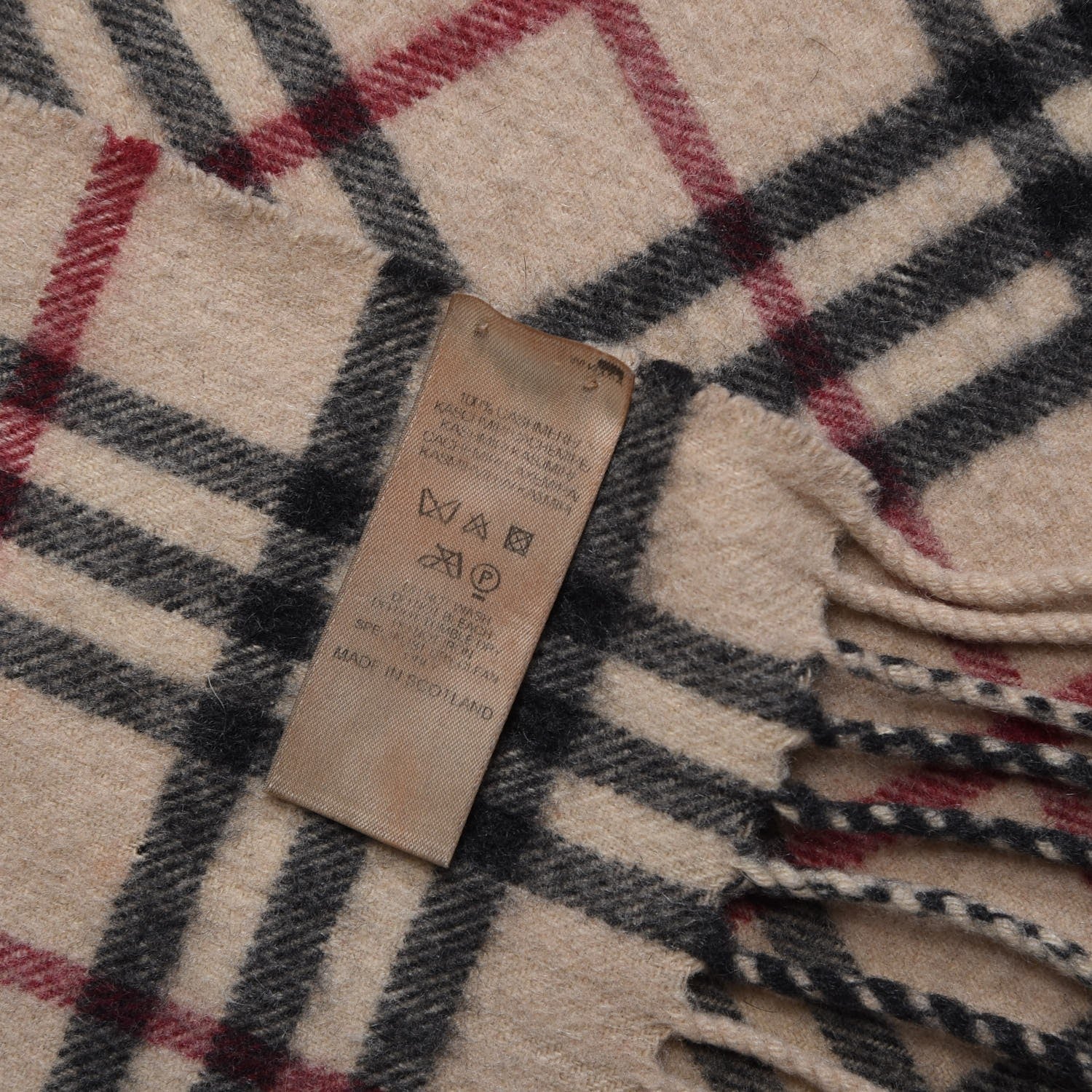 Burberry Cashmere House Check Scarf Camel 7 of 8