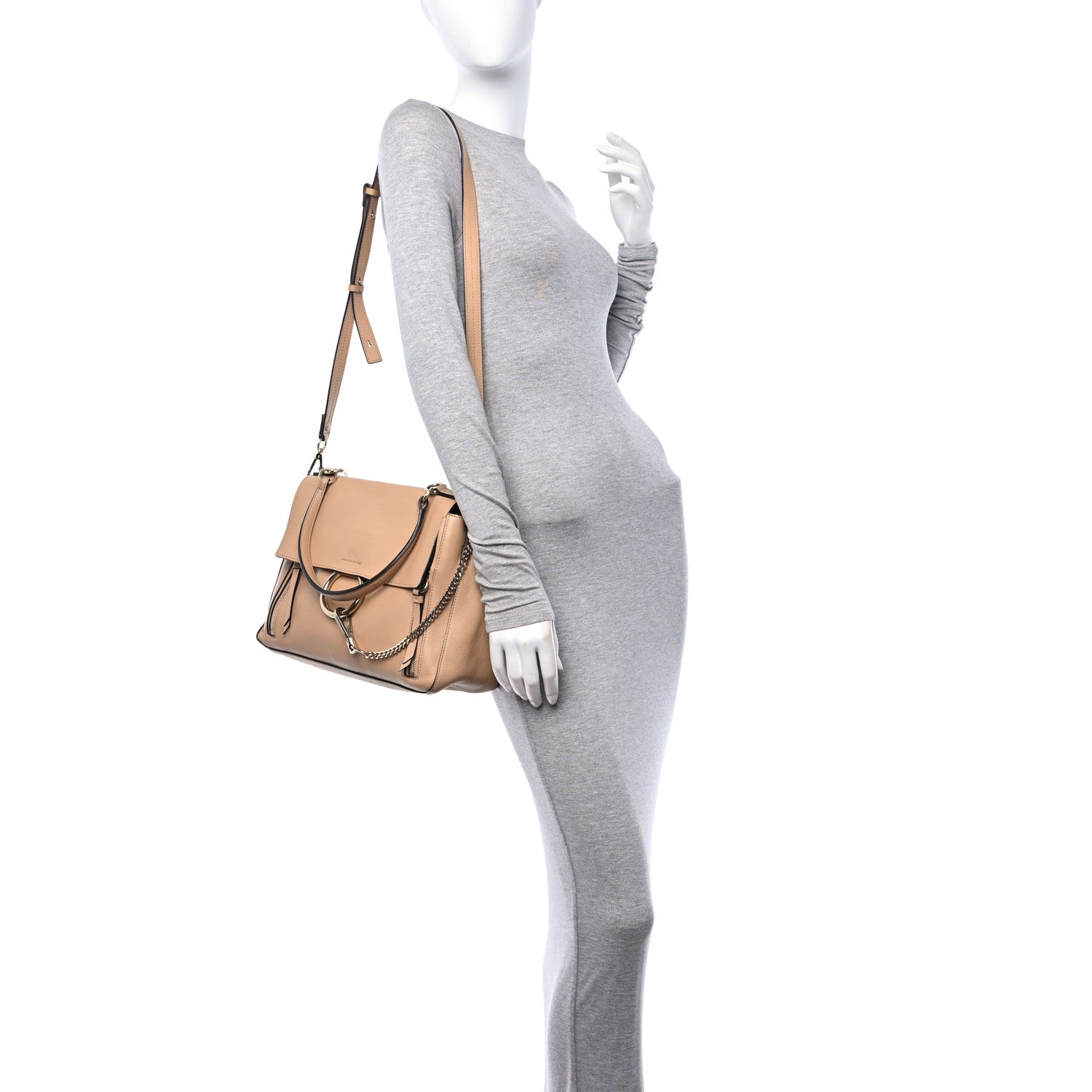 Chloe Calfskin Small Faye Day Shoulder Bag Blush Nude 2 of 13
