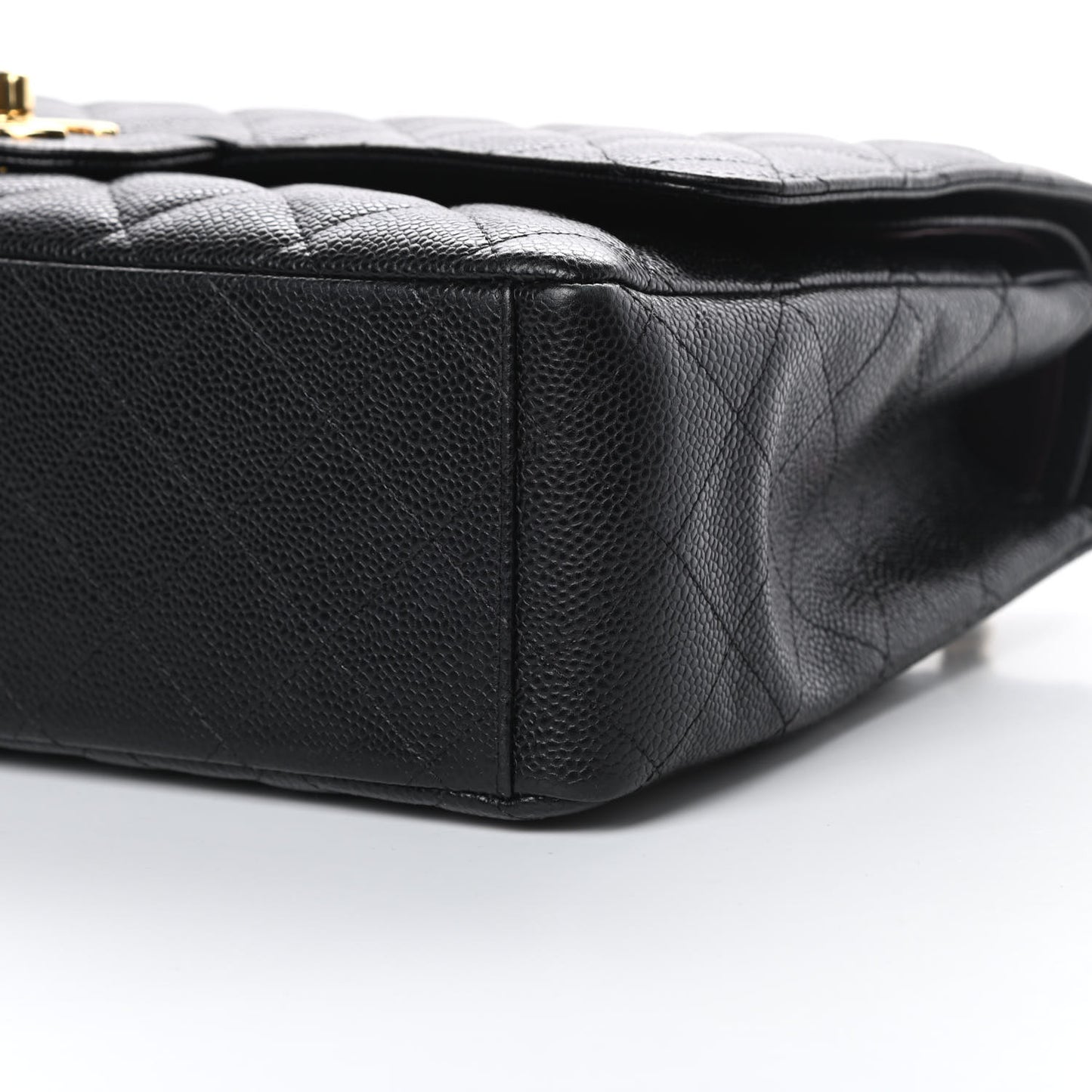 Caviar Quilted Maxi Double Flap Black