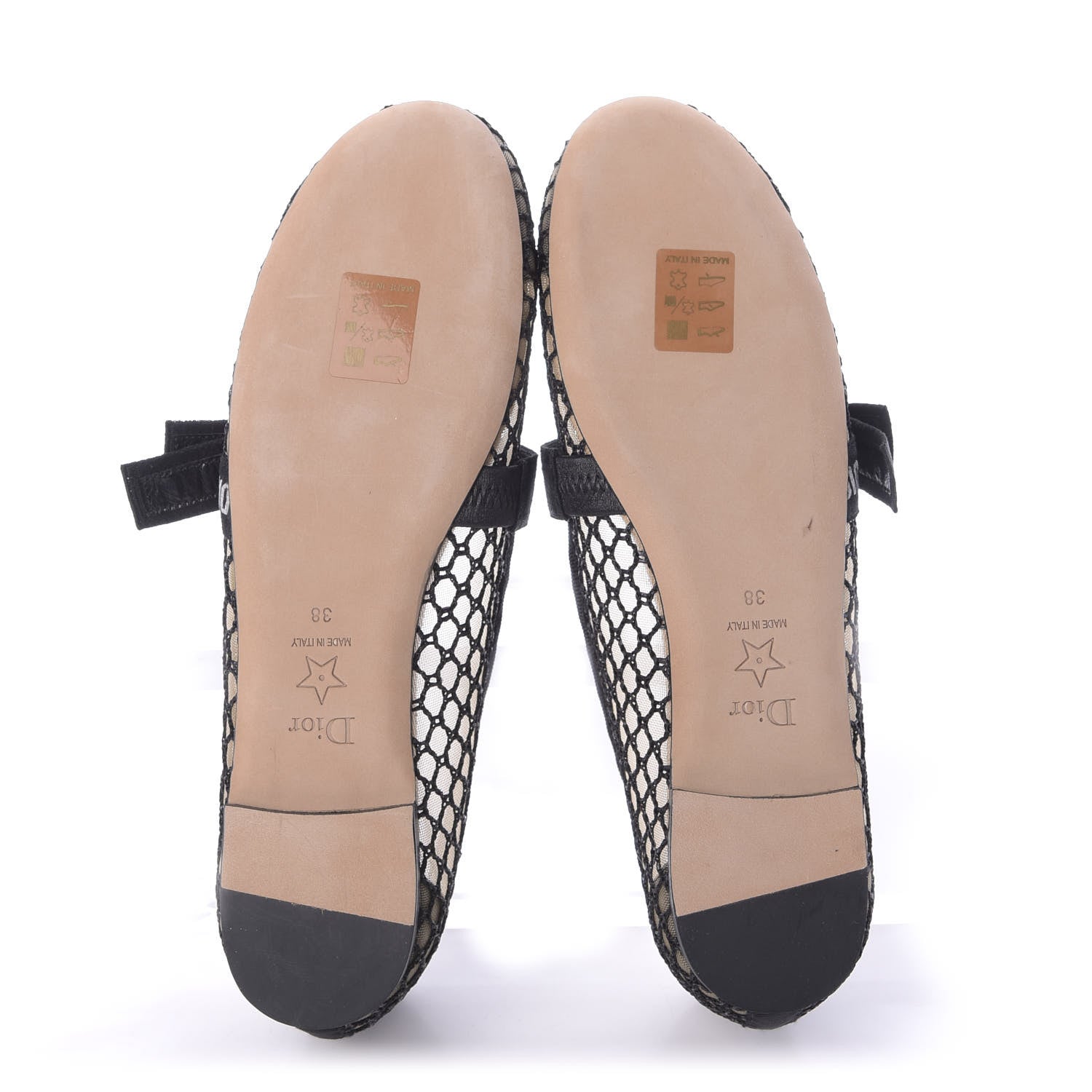 Christian Dior Resille Ribbon Miss J'Adior Ballet Flat 38 Black 7 of 10