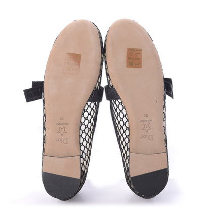 Christian Dior Resille Ribbon Miss J'Adior Ballet Flat 38 Black 7 of 10