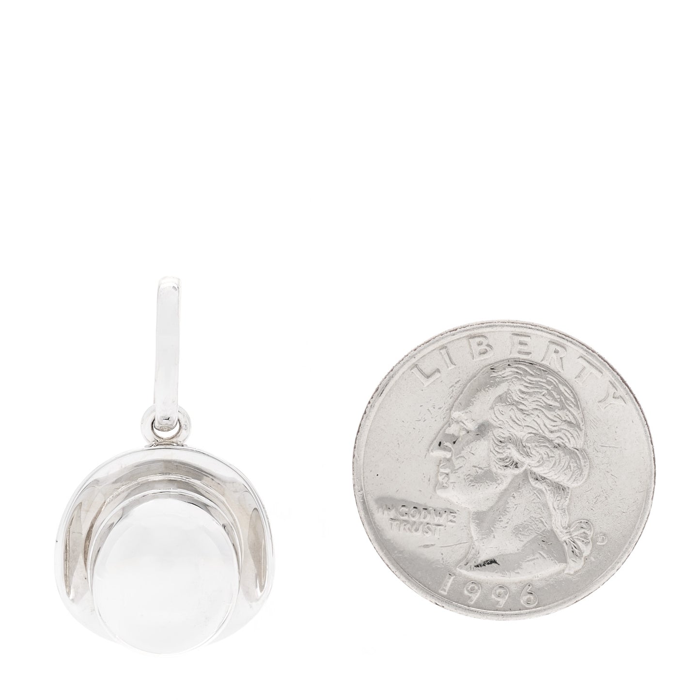 18K White Gold Hat Pendant