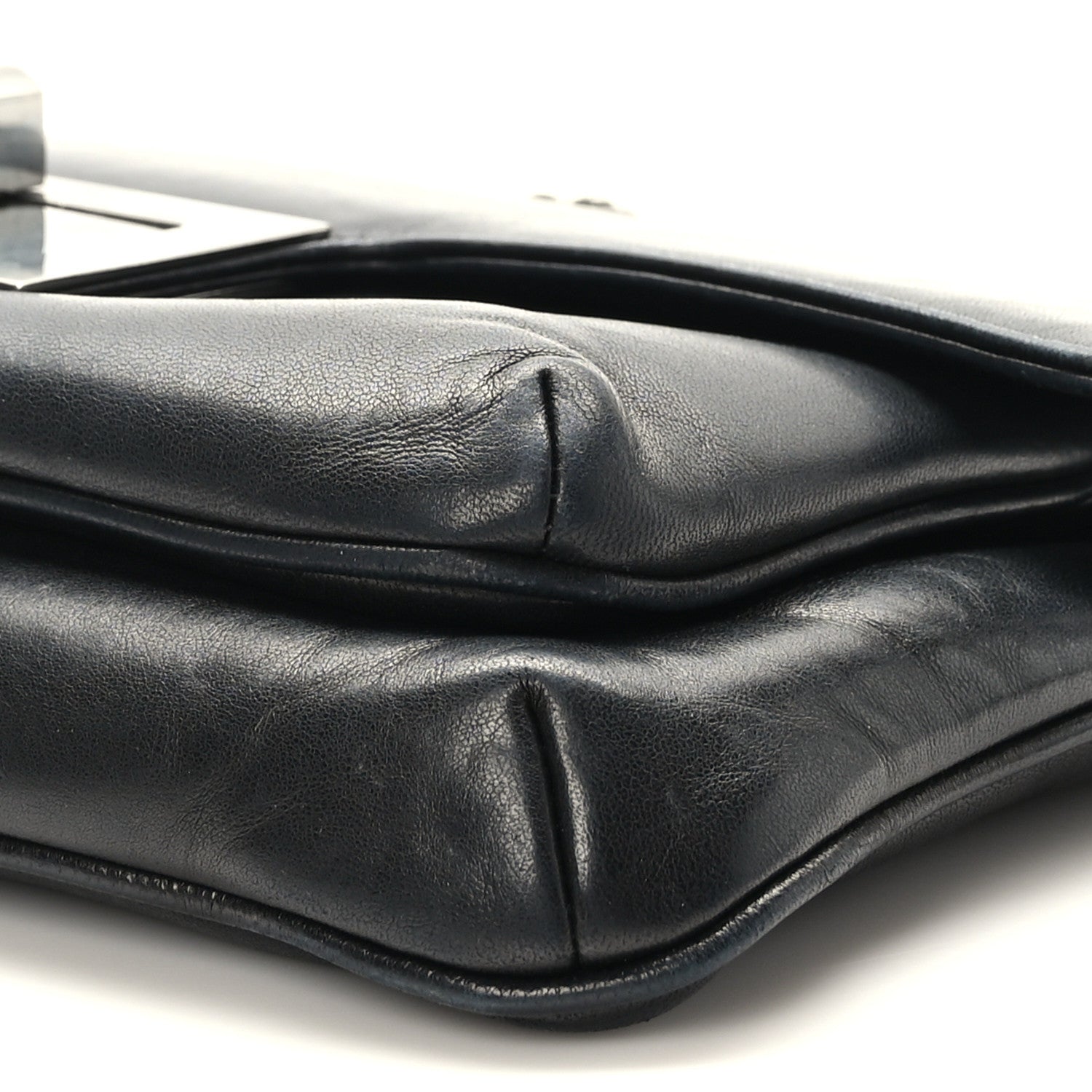 Chanel Lambskin Mademoiselle Lock Flap Pochette Black 10 of 10