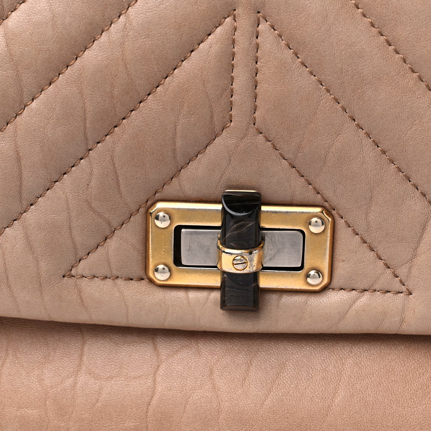 Lanvin Lambskin Quilted Medium Happy Shoulder Bag Mastic 17 of 17