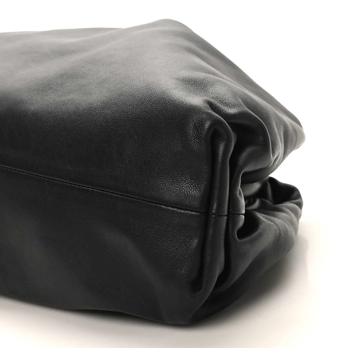 Smooth Butter Calf The Pouch Oversized Clutch Black