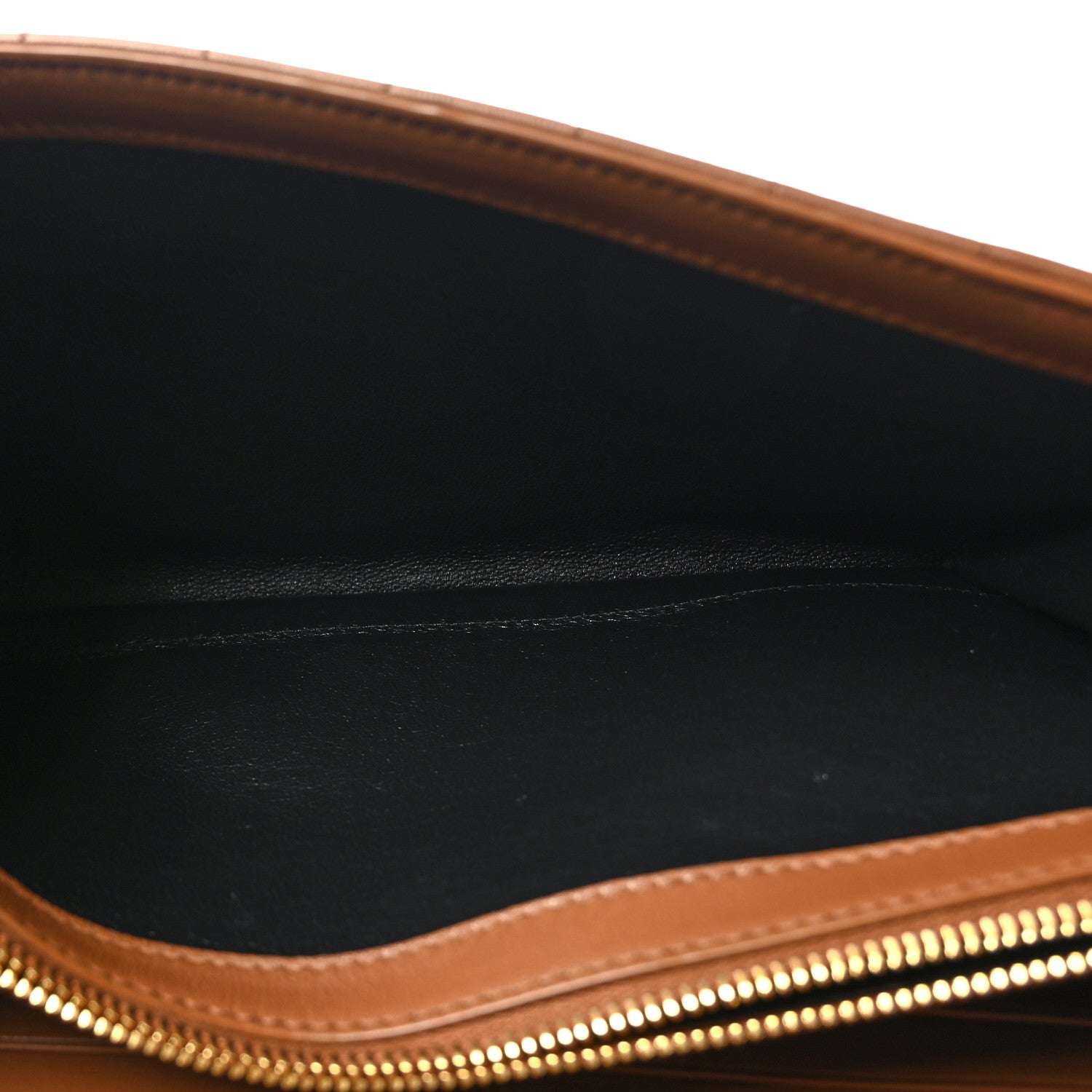 Saint Laurent Lambskin Carre Quilted Cassandre Chain Wallet Brown 5 of 12