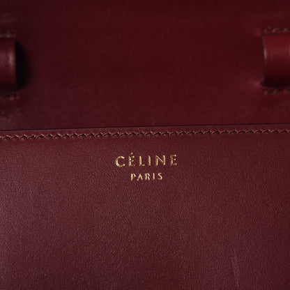 Celine Box Calfskin Small Classic Box Flap Bag Burgundy 6 of 9