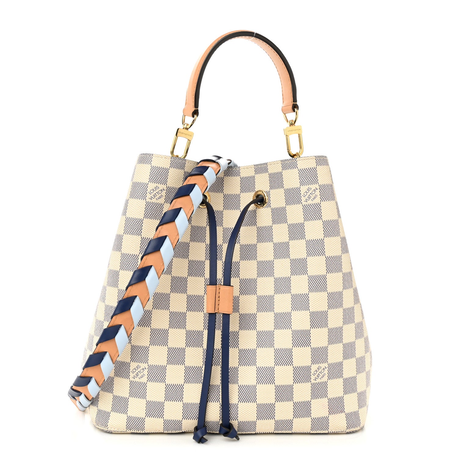Louis Vuitton Damier Azur Braided Neonoe MM Blue 1 of 11