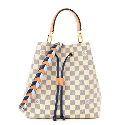 Louis Vuitton Damier Azur Braided Neonoe MM Blue 1 of 11