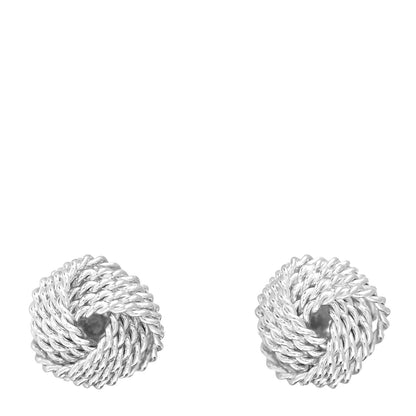 Tiffany Sterling Silver Twist Knot Earrings 1 of 4