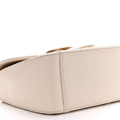 Gucci Calfskin Matelasse Mini GG Marmont Top Handle Shoulder Bag White 9 of 14