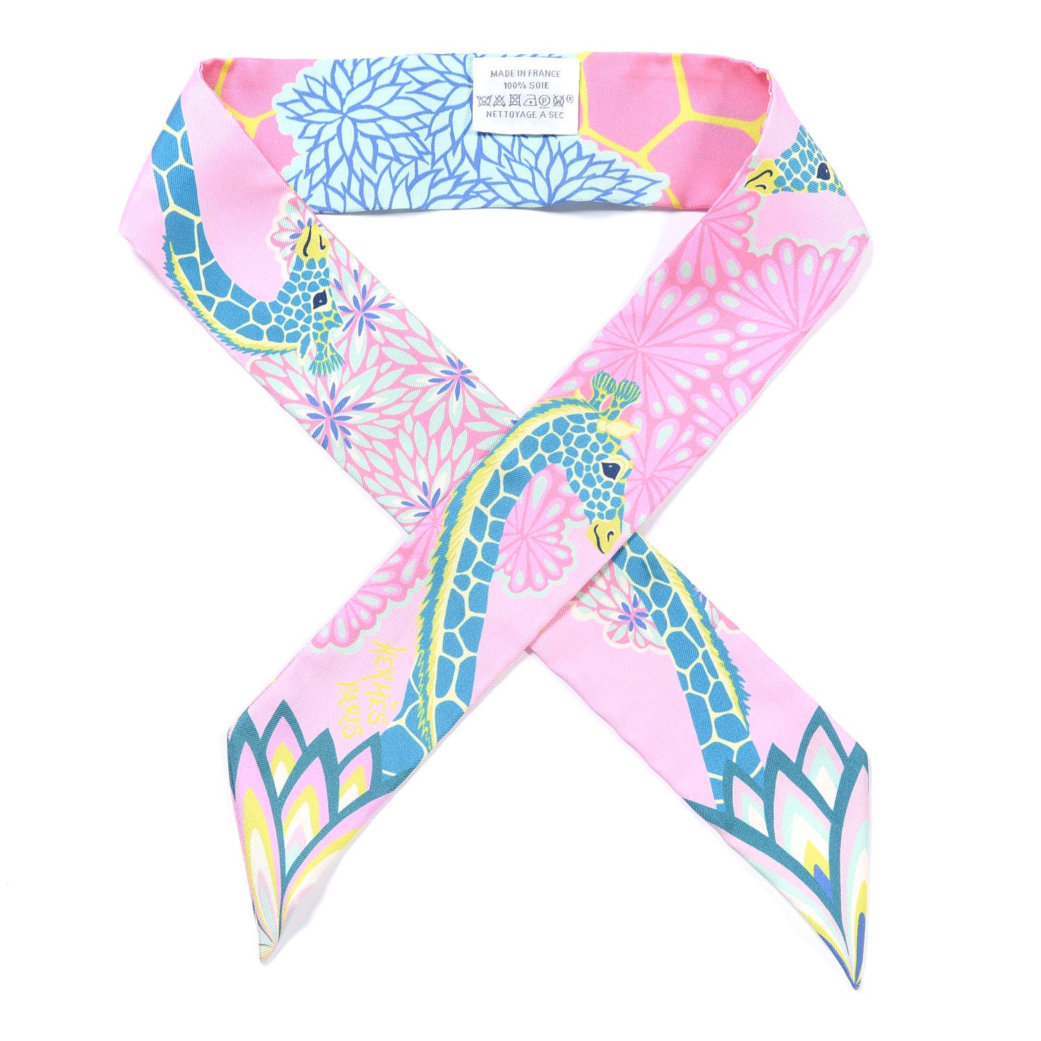 Hermes Silk The Three Graces Twilly Rose Bonbon Canard 1 of 4