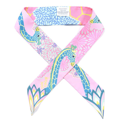 Hermes Silk The Three Graces Twilly Rose Bonbon Canard 1 of 4