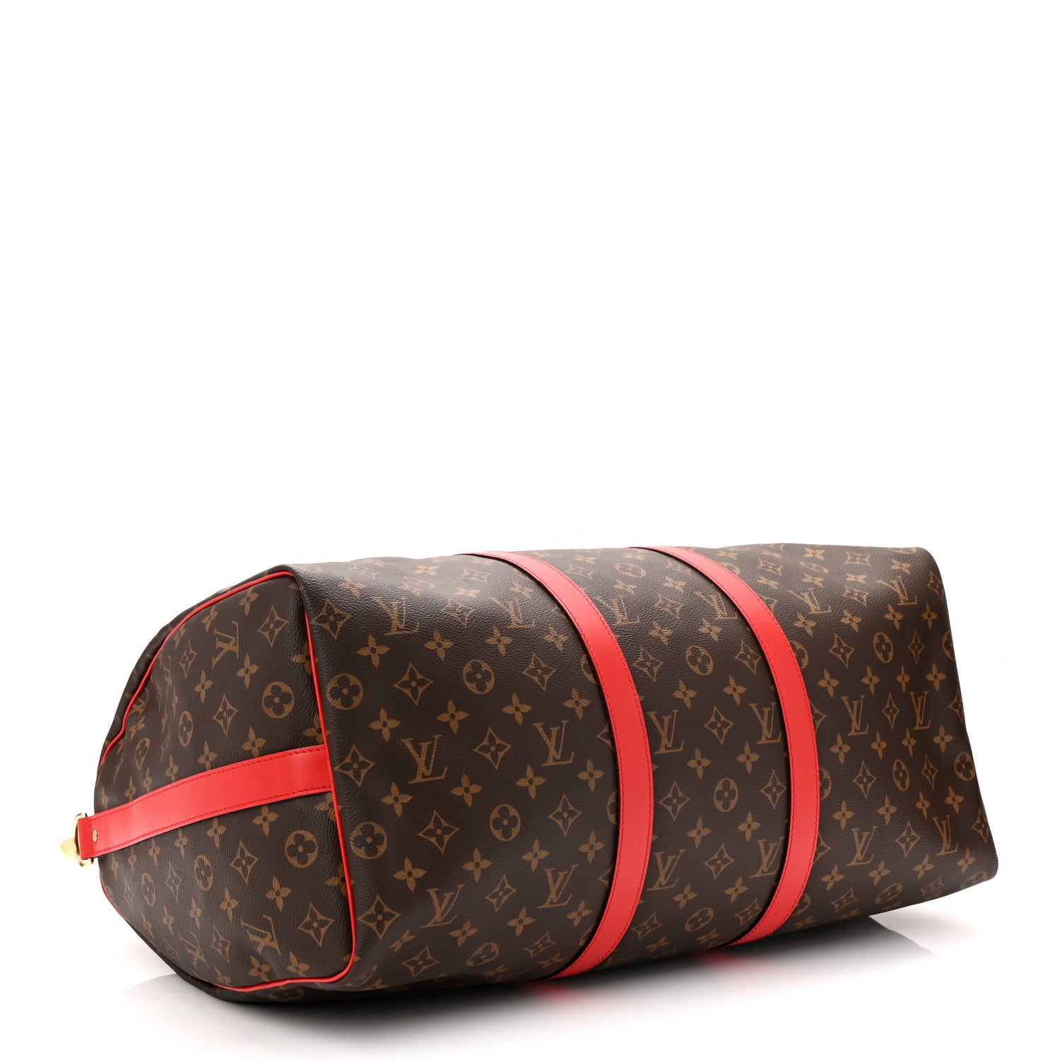 Louis Vuitton Calfskin Monogram Keepall Bandouliere 50 Coquelicot 3 of 9