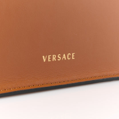 Versace Vitello Barocco Virtus Top Handle Shoulder Bag Brown 8 of 11