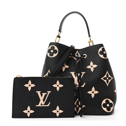 Louis Vuitton Empreinte Monogram Giant Neonoe MM Black Beige 3 of 13