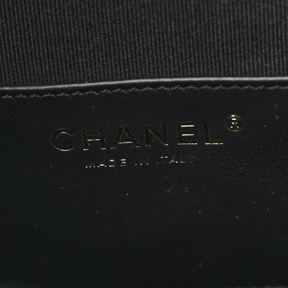 Chanel Shiny Crumpled Calfskin Quilted Medium Chanel 25 Handbag Black 6 of 10
