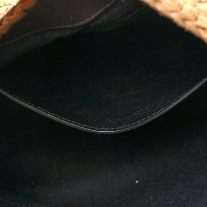 Saint Laurent Raffia Calfskin Monogram Medium Niki Chain Satchel Natural 12 of 12